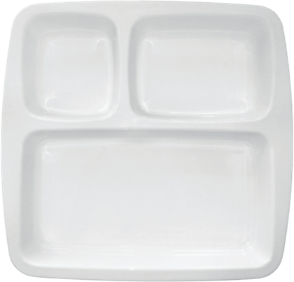 Picture of IP1065-9.75 Pav Bhaji Plate (3-Section Plate)