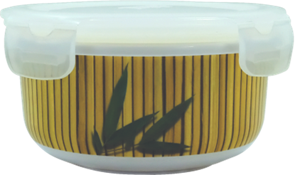  IB1234-4.75 Small Canister 4.75" with PP lid bamboo