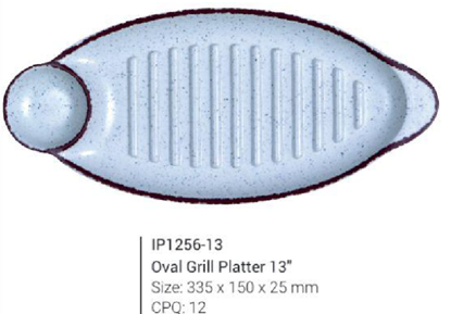 Picture of IP1256-13 Oval Grill Platter 13"