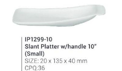 Picture of IP1299-10 slant Platter w/handle small 10"