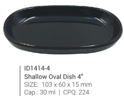 Picture of ID1414-4 Shallow Oval Dish 4"