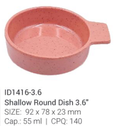 Picture of ID1416-3.6 Shallow Round Dish 3.6"