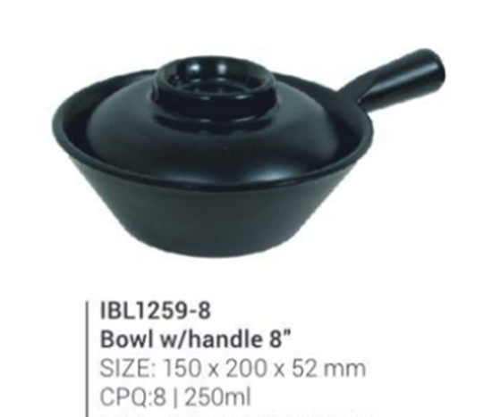 Picture of IBL1259-8 Bowl w/handle 8" White(MF)_250 ml