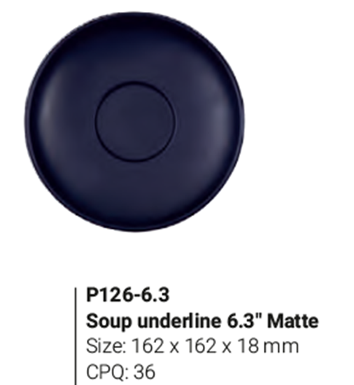 Picture of P126-6.3 Underline Soup Bowl 6.3"